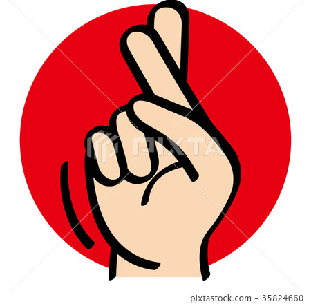 图库插图: hand signs_finger letters_祝你好运 查看全部