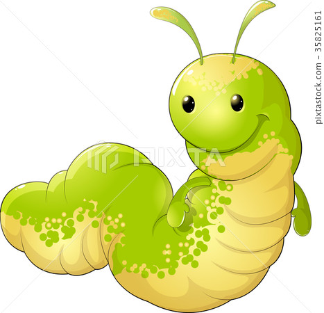 插图素材: cute insect caterpillar