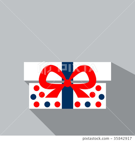 插图素材: present box gift in pack. christmas box