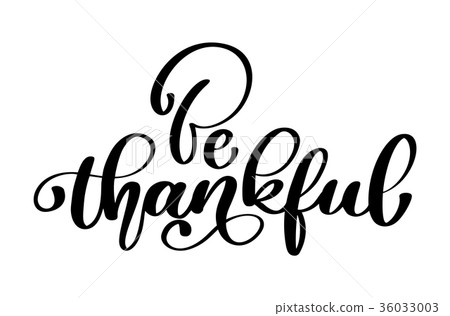 插图素材: celebration quote be thankful text for postcard