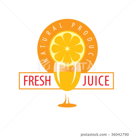 插图素材 logo of fresh juice