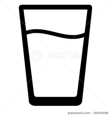 插图素材: glass icon on white background