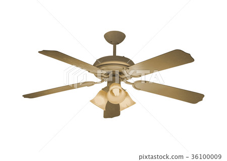 图库照片: electric ceiling fan isolated.