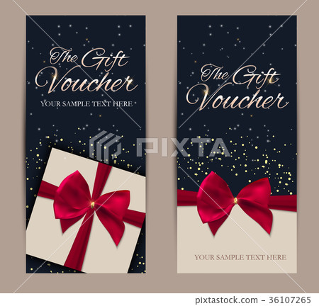 插图素材: gift voucher template vector illustration for your