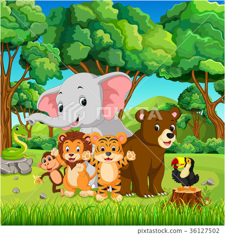 插图素材: wild animals in the forest 查看全部