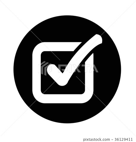 插图素材: check list button icon