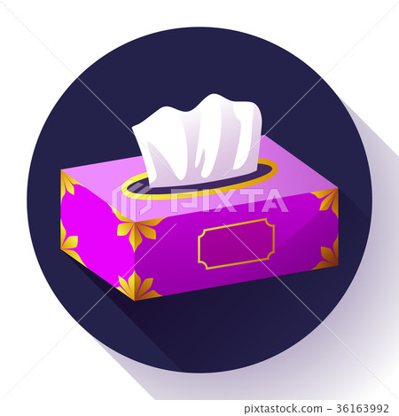 插图素材: vector tissue box flat icon