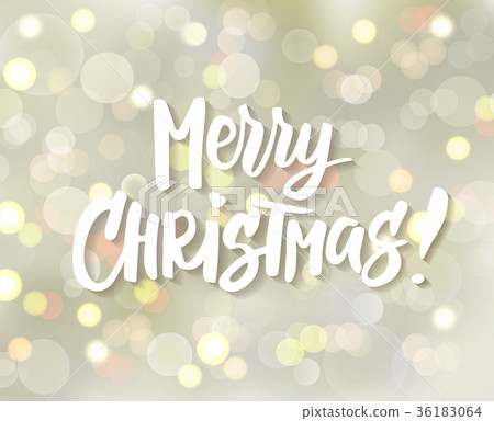 插图素材: merry christmas text. holiday greetings quote