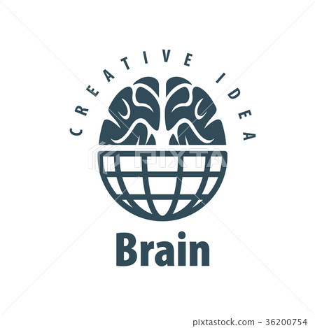 插图素材: vector brain logo