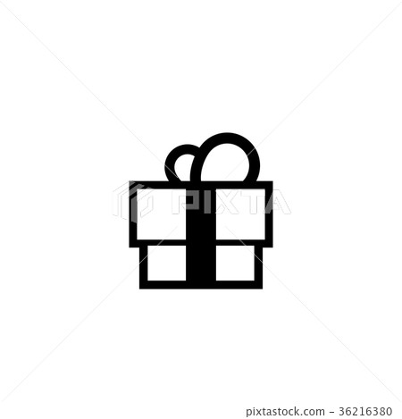 插图素材: gift icon on white background