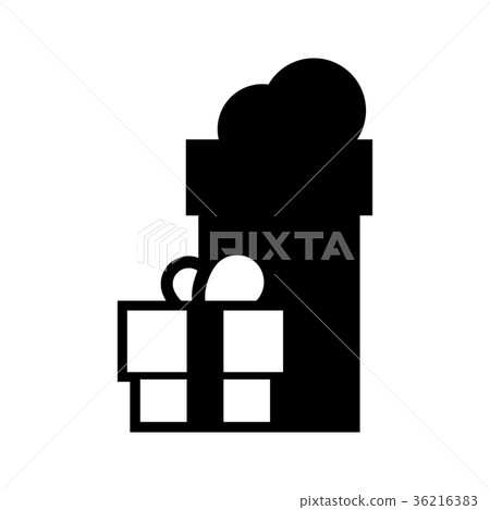 插图素材: gift icon on white background