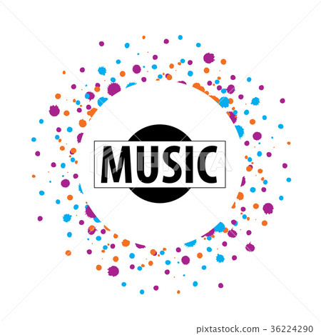 插图素材: vector logo music