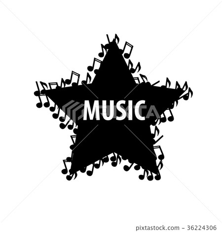 插图素材: vector logo music