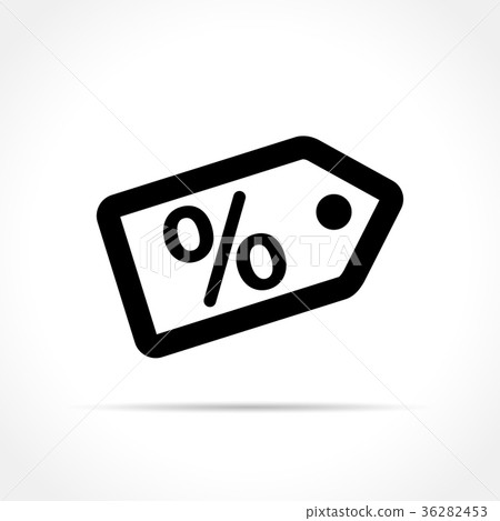 插图素材: discount icon on white background