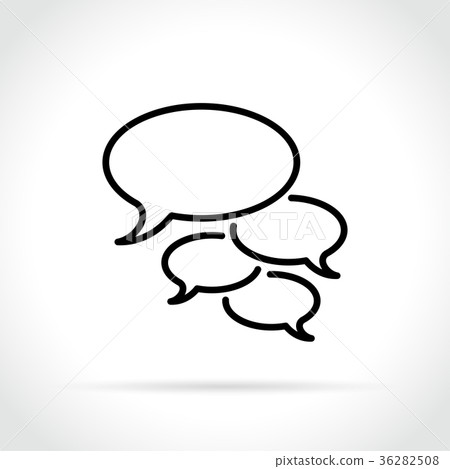 插图素材: speech icon on white background