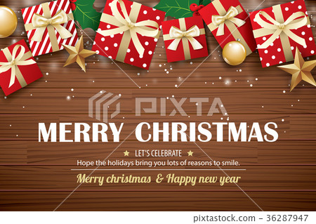 插图素材: merry christmas poster background design template