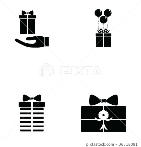 插图素材: gift icon set