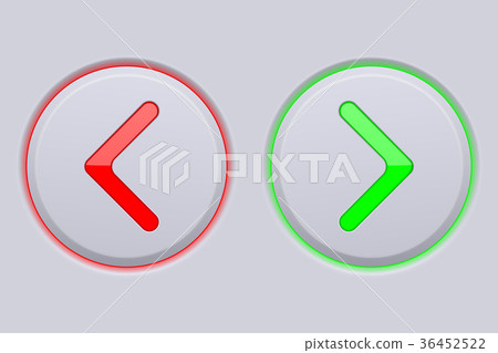 图库插图: back and forth, previous and next round buttons