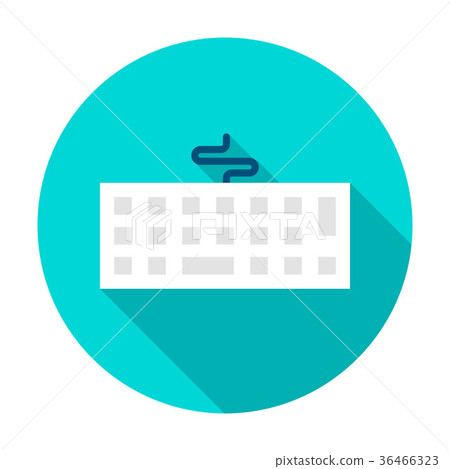 插图素材: computer keyboard circle icon