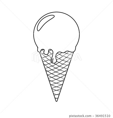 图库插图: delicious outline icecream