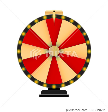 图库插图: wheel of fortune, lucky icon with place for text