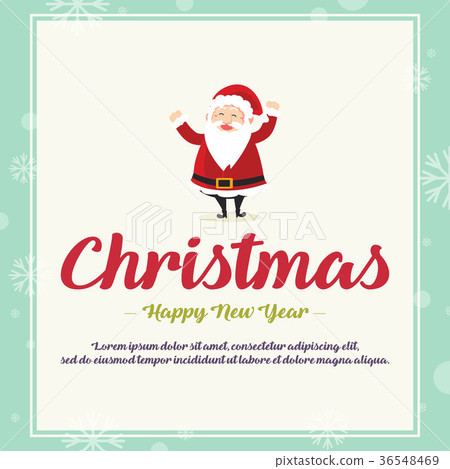 插图素材: merry christmas and happy new year