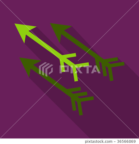 插图素材: three-way direction arrow vector icon