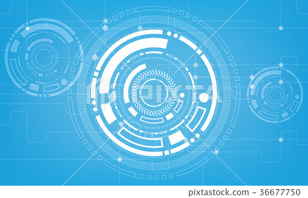 插图素材: abstract future digital science technology concept