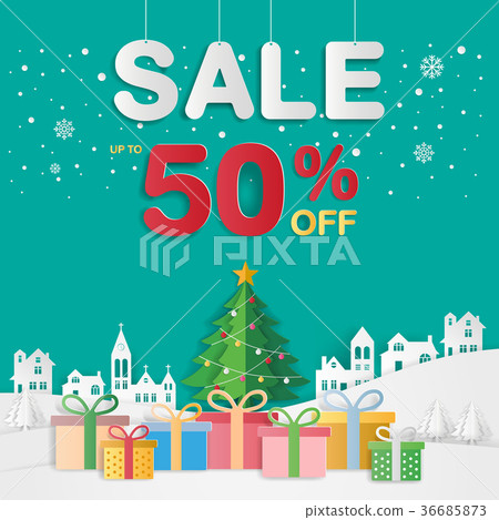 插图素材: christmas sale background for banner.