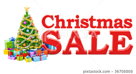 插图素材: christmas sale and discount concept