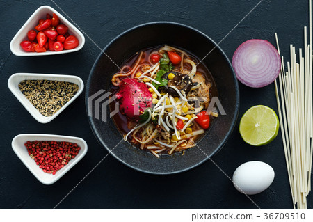 图库照片: ramen homemade recipe chinese fast food meal