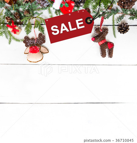 图库照片: merry christmas and new year, sale on boxing day.