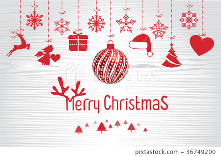 图库插图: retro vintage merry christmas greeting card