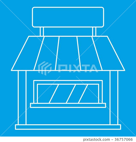 插图素材: shop icon, outline style