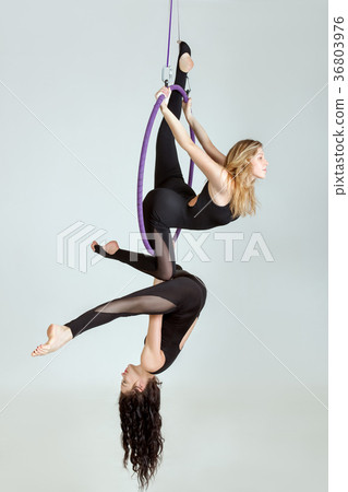 stock photo: two women on the ring.