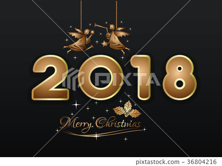 插图素材: merry christmas 2018