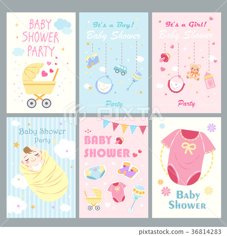 图库插图: cartoon baby shower