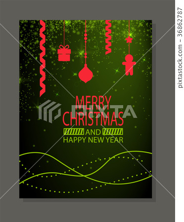 插图素材: merry christmas and happy new year posters set 查看