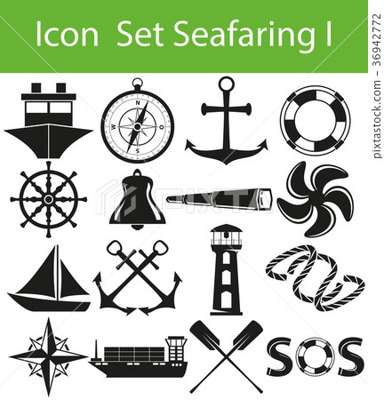 插图素材: icon set seafaring i