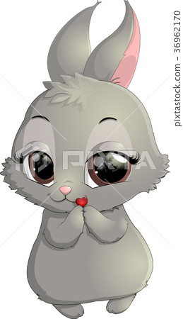 插图素材: cute rabbit cartoon