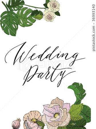 插图素材: wedding party invitation