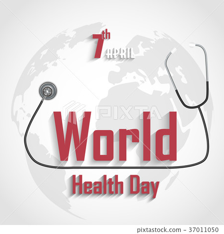 图库插图: world health day on grey background