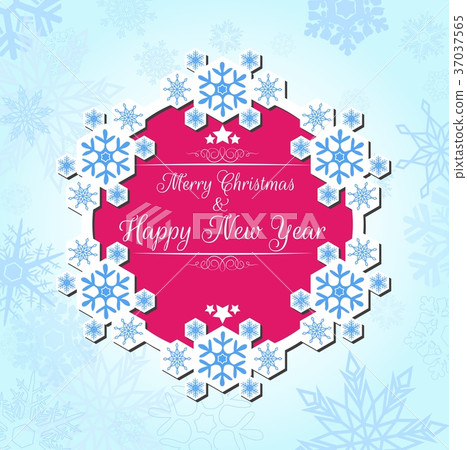 插图素材: merry christmas and happy new year background bann