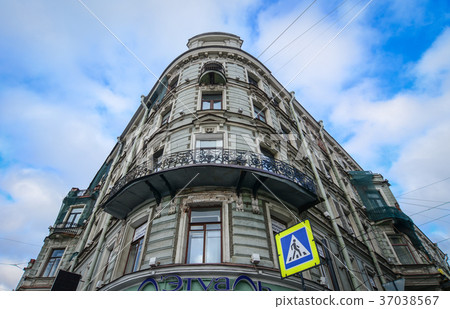 图库照片: old buildings located in st. petersburg, russia