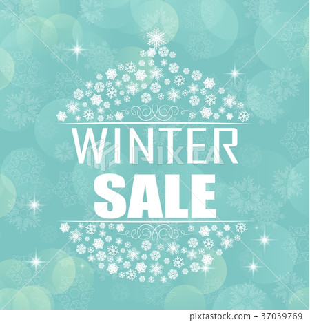 插图素材: winter sale background banner
