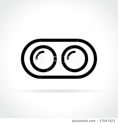 插图素材: dual camera icon on white background