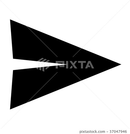 插图素材: paper plane icon on white background