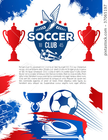 插图素材: football sport game banner for soccer club design