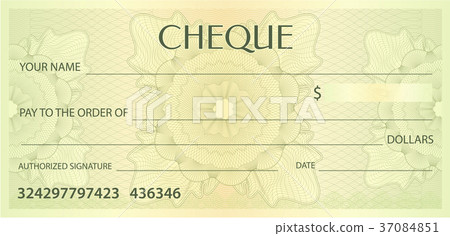 chequebook,posh 插图素材: check (cheque), chequebook template. guilloche
