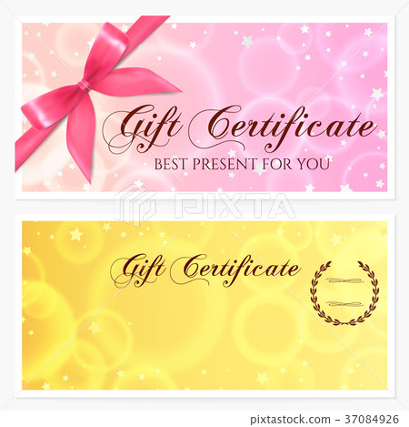 图库插图: gift certificate, voucher, coupon, invitation